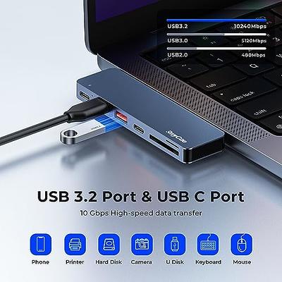 Adaptador MacBook Pro, adaptador USB C para MacBook Pro/Air M1M2 2022 2021  2020 13 15 16, dongle Mac con HDMI 4K, 3 USB 3.0, USB C