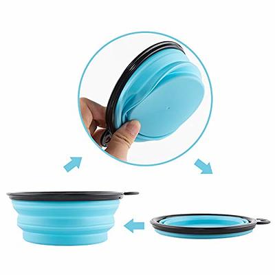 2 Collapsible food and water bowls with caribiner