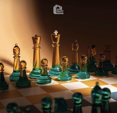 Professional Series Resin Chess Set with Gold & Silver Pieces