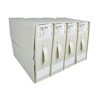 Foldable Closet Organizer Storage Box - Clear Window, Lightweight, 3 Pack  Grey