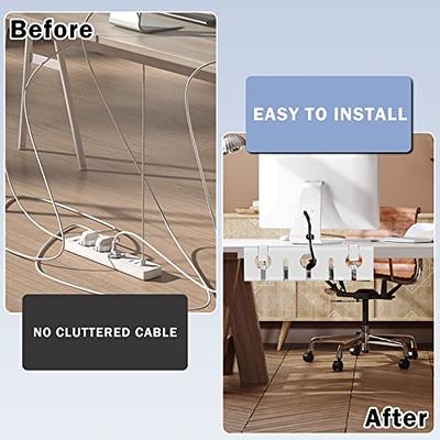 Cable Management net - Under Desk Wire Management - Flexible Under Desk  Cable Management Tray White