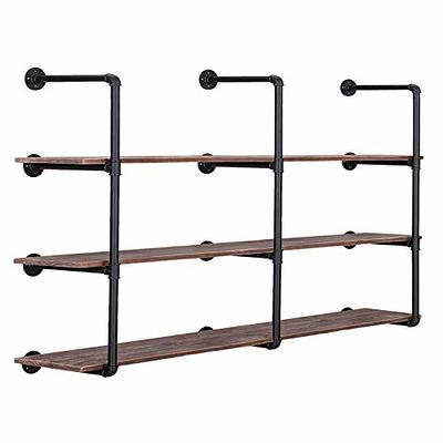 4-Tier Industrial Iron Pipe Shelving DIY Shelf Bookshelf Bracket