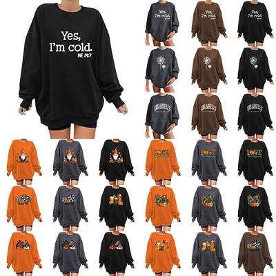 mjhGcfj Women's Sweatshirts Long Sleeve Crew Neck Sweatshirt