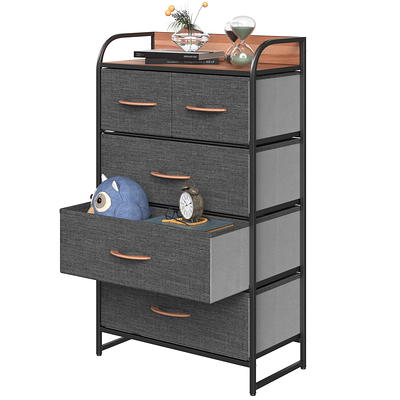  WLIVE Dresser for Bedroom with 10 Drawers, Tall Storage Tower  with Drawer Organizers, Side Pockets and Hooks, Fabric Dresser, Chest of  Drawers for Living Room, Closet, Hallway, Dark Grey : Home