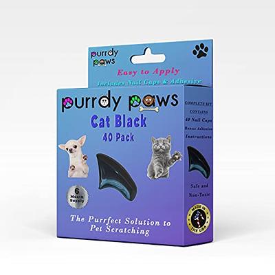 Kitty Caps Nail Caps for Cats | Safe, Stylish & Humane Alternative to  Declawing | Stops Snags and Scratches, Small (6-8 lbs), Black with Gray  Tips 