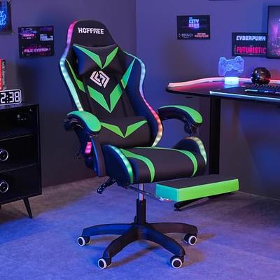 Soontrans Pink Gaming Chair with Footrest, Ergonomic Office Chair with  Lumbar Pillow & Adjustable Headrest Support, Gamers Game Chair, Pink and  White