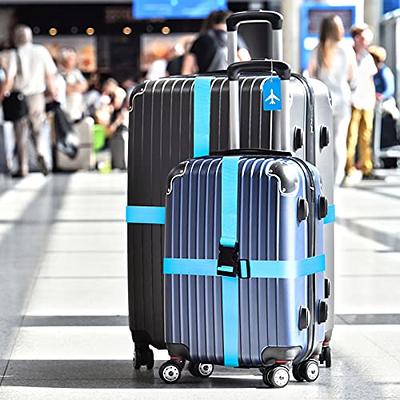 8 Pack Luggage Straps Suitcase Tags Set, Travel Adjustable Suitcase Belt  Silicone Luggage Tags with Name ID Card Man Women Travel Accessories (Blue)  - Yahoo Shopping
