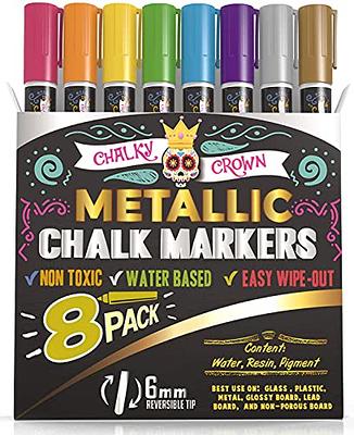 VersaChalk White Liquid Chalk Markers by VersaChalk - Combo Set of 2 Chalk  Pens for Chalkboard Signs, Blackboards, Glass, Metal and Ceramic & Reviews