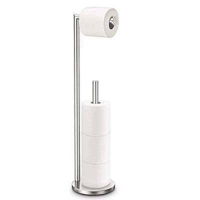 KES Toilet Paper Holder Stand SUS 304 Stainless Steel Rustproof Pedestal  Lavatory Tissue Roll Holder Floor Stand Modern Brushed Finish, BPH283S1-2