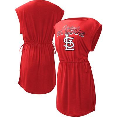 Women's G-III 4Her by Carl Banks Navy St. Louis Cardinals Team Graphic  V-Neck Fitted T-Shirt