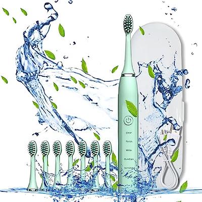 crgrtght Electric Toothbrush, Electric Toothbrush with 8 Brush Heads,with  Toothbrush Box, 5 Cleaning Modes,Deals, Water Proofing Ipx7 Water Proofing