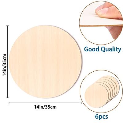 12-Inch Unfinished Wooden Rounds for Crafts, DIY Home Decor, 0.1