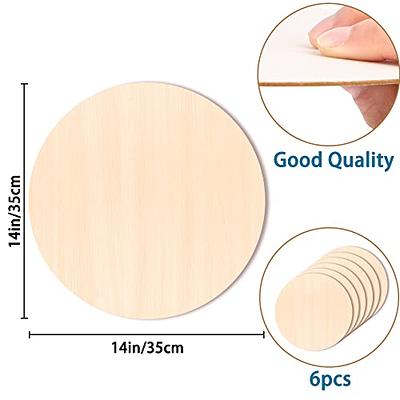 12Pcs 12 Inch Wood Circles for Crafts, Unfinished Blank Wooden