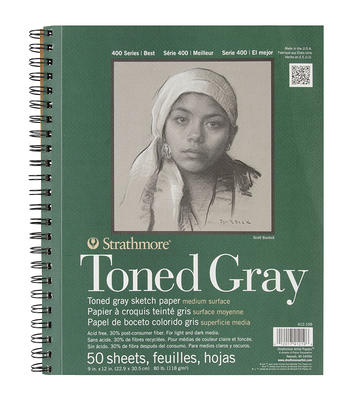 SKETCHERIA 9X12 Heavy-Weight Sketch Book (68lb/100g), 100 Sheets