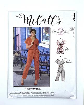 McCall's Sewing Pattern M8245 - Misses' Romper, Jumpsuit, Robe and Sash, Size: A (XS-S-M-L-XL-XXL)