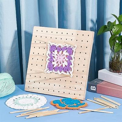 BENECREAT Handmade Wooden Blocking Board, Square Crochet Bocking Board with 20Pcs  0.4 Wood Pegs for Knitting and Crocheting Projects, 9x9x0.78 - Yahoo  Shopping