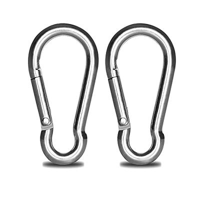 10PCS Stainless Steel Carabiners Clips 1.57 Inch Small Caribeaner