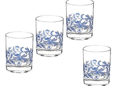 Spode Blue Italian Set of 4 Wine Glasses