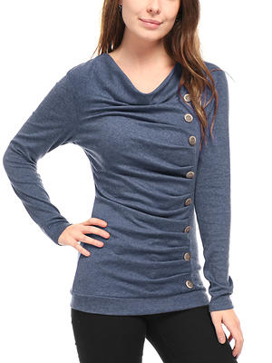 ClimateRight by Cuddl Duds Women's Plush Warmth Mock Neck Base