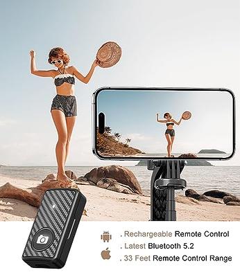 Selfie Stick, 46 inch Extendable Selfie Stick Tripod,Phone Tripod with  Wireless Remote Shutter,Group Selfies/Live Streaming/Video Recording  Compatible