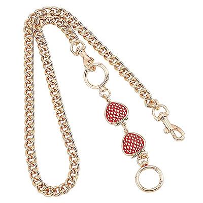 Bag Chain Strap Extender Strawberry Shaped Replacement Hanging Buckle Chain  For Purse Clutch Handbag Extension Chain