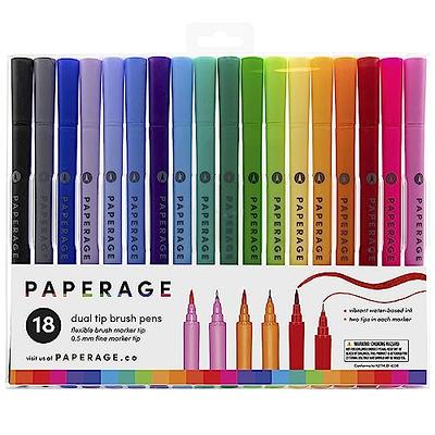 PAPERAGE Dual Tip Markers, Broad and Fine Point Tip, Assorted Rainbow  Colors, 18 Pack, Double Ended Markers for Adults, School, Drawing,  Journaling and More - Yahoo Shopping