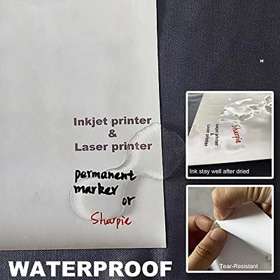 Printable Vinyl Sticker Paper for Laser Printer - Glossy White - 100  Self-Adhesive Sheets - Waterproof Decal Paper - Standard Letter Size  8.5x11 - Yahoo Shopping