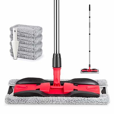 Dfcdcoo Large Flat Mop, Large Flat Mop and Bucket System Roseionly Large  Flat Mop with Microfiber Pads Wet & Dry Use 360 Rotating Dust Mop with  Dewatering Scraper (G) - Yahoo Shopping