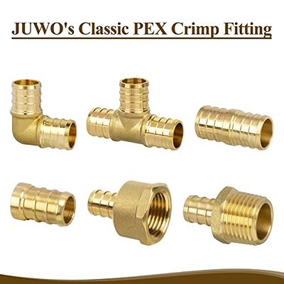  JUWO 3/4 Inch PEX Ball Valve, 2 Pack Pex Crimp Brass Full Port  Shut-off Valve with 1/4 Turn Handle for Hot and Cold Water, UPC Certified :  Industrial & Scientific