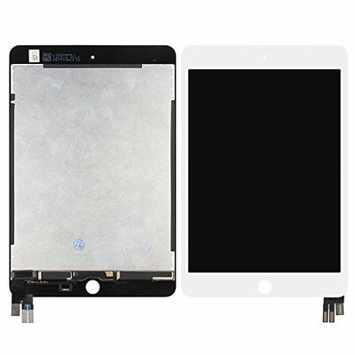 A-MIND for IPad Mini 4 A1538 A1550 7.9 Touch Screen LCD Display Assembly  Screen Replacement Parts, Without Home Button Front Panel & LCD Screen  Repair,with Free Tool Set + Screen Protector（White）