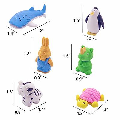 50pcs Set Kawaii Erasers Cartoon Fruit Animals Mini Erasers