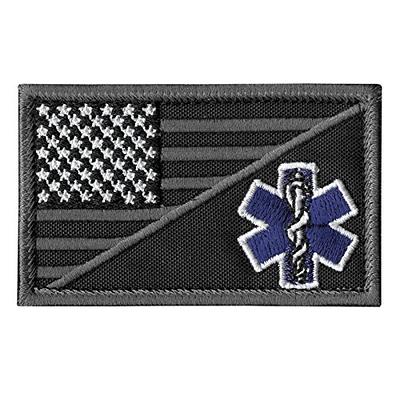 Black Tactical Medic EMT - Paramedic Star Caduceus PVC medical Patch