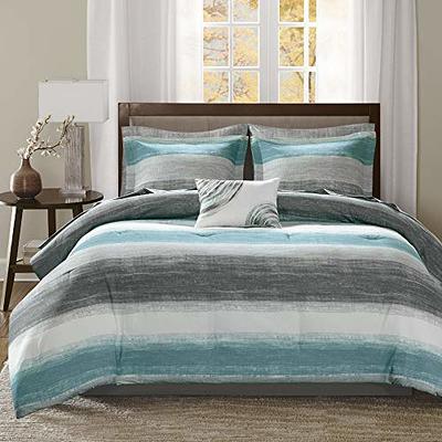 StyleWell Lane Medallion Full/Queen Bed in a Bag Comforter Set