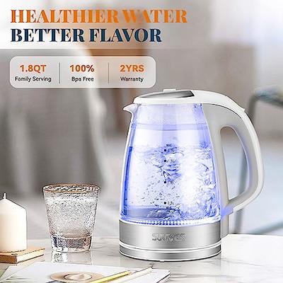 SULIVES Electric Hot Water Kettle with Temperature Gauge 