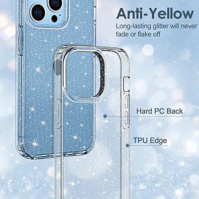 Hython Case for iPhone 14 Plus Case Glitter, Cute Sparkly Clear Glitter  Shiny Bling Sparkle Cover, Anti-Scratch Soft TPU Thin Slim Fit Shockproof