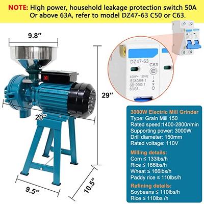 Dry Electric Feed/Flour Mill Cereals Grinder Rice Corn Grain Coffee Wheat