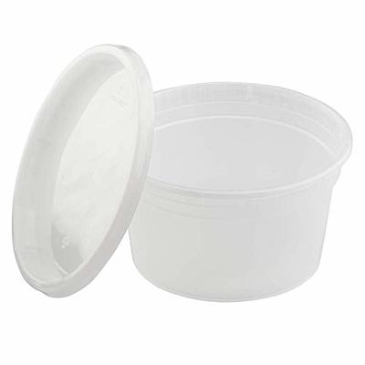 Karat 16oz PP Plastic Injection Molded Deli Containers & Lids - 240 ct