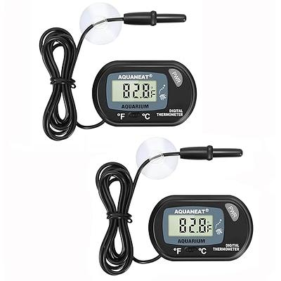 LXSZRPH Reptile Thermometer Hygrometer with High Low Temperature Alarm Digital Aquarium Thermometer with Hook and Loop Temperature Humidity Meter