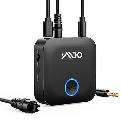 YMOO Bluetooth 5.3 Transmitter Receiver for TV/Airplane to 2 Headphones,  Wireless Audio Adapter with Aptx/Aptx-HD Low Latency (<40ms), Aux Connector  for Home Stereo/Bluetooth Earbuds/Speakers/Gym/Pc : Electronics 