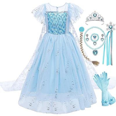 Kids Girls Elsa Frozen Princess Tutu Dress Party Cosplay Costume Fancy Dress  Up | eBay