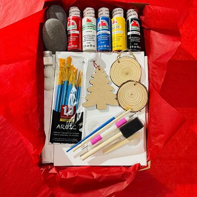 Paint & Sip Kits at Home, Rock Painting Kit, Sip & Paint