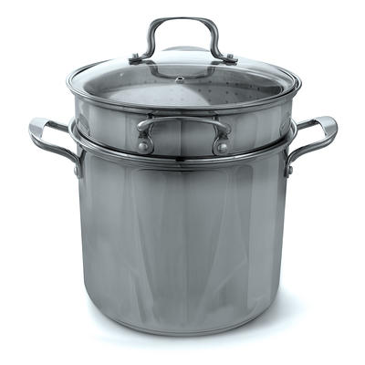 Cooks Standard Classic 12 qt. Stainless Steel Pasta Stockpot Cooker Steamer  Multi-Pot Set 02568 - The Home Depot