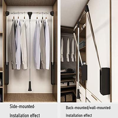 SOBS Pull Down Closet Rod Rail, Liftable Clothes Hanger Dormitory Clothes  Bar Closet Pole Clothing Finishing Rack, Adjustable Width Wall Mounting  Industrial Wall Frame, 16-59 in - Yahoo Shopping