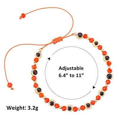 Evil Eye Bracelets Women Jewelry Mal De Ojo Bracelet Protection Adjustable  Blue Red String for Teen Girls (Orange) - Yahoo Shopping