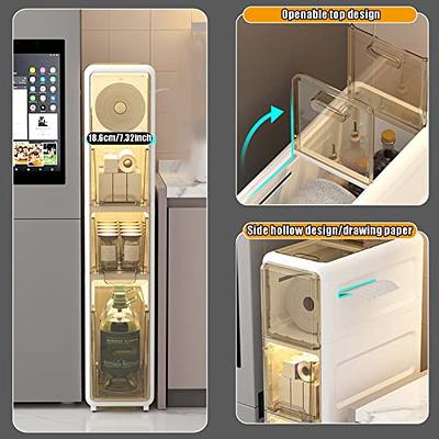 2/3/4 Tier Bathroom Floor Cabinet, Vertical Storage Unit with Clear Drawers  and Casters, Large Capacity Narrow Tall Slim Storage Tower Waterproof  Toilet Paper Storage Cabinet for Small Spaces Gaps,4 t - Yahoo Shopping