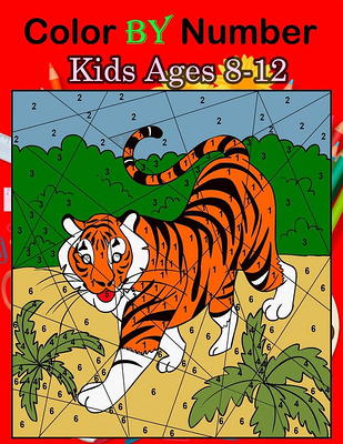 Color By Number Books For kids ages 8-12: 50 Unique Color By Number Design  for drawing and coloring Stress Relieving Designs for Adults Relaxation Cre  (Paperback)