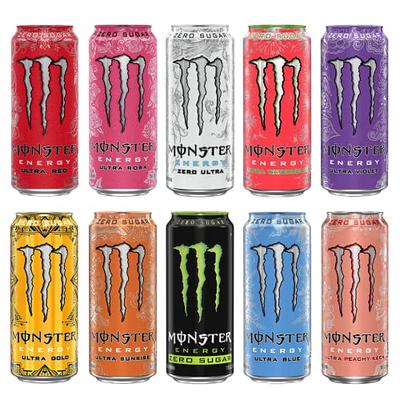 Monster Energy Sampler Pack, Super Energy Drink, 9 Flavor Variety Pack, 16  Ounce (9 Pack)