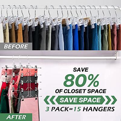 SONGMICS 24-Pack Velvet Pants Hangers, 16.7-Inch Long Coat Hangers