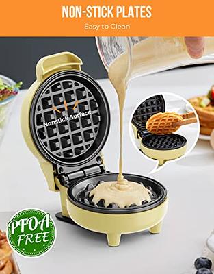 Electric Waffle Maker Machine Mini for Individual Waffles Hash