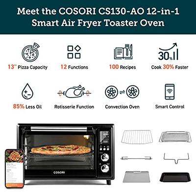 COSORI 12-in-1 Air Fryer Toaster Oven Combo, Countertop Rotisserie